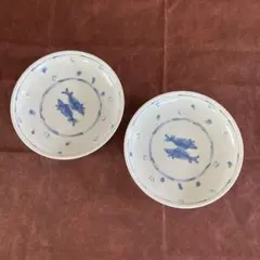 新品未使用 中川政七商店 鳥獣戯画 豆皿 波佐見焼有田焼 うさぎ 蛙乗馬