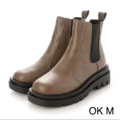 新品!! Mサイズ オーク ショートブーツ厚底サイドゴア 5201