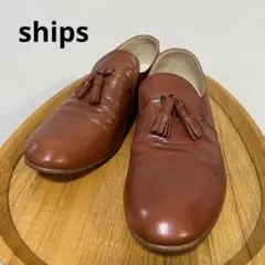 ships タッセル プレーントゥ レザーシューズ 26cm ボルドー シップスのサムネイル