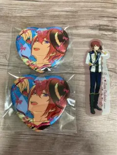 あんスタ‼︎ 朱桜司　ぬいぐるみ　缶バッチキーホルダーセット あんスタ 朱桜司 制服 ぬいぐるみ あんさんぶるスターズの通販