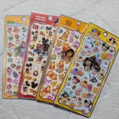 プチドロップステッカー　正規品　ディズニー　ツムツム　ミッキー　プー　にんじん