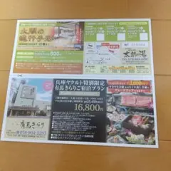 太閤通行手形1枚(１枚で4名様まで有効)有馬温泉きらり宿泊プラン