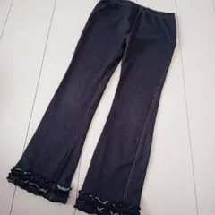 子供用♡デニム風フリルレギンス〜130