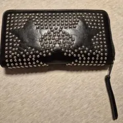 値下げしました。abro スタッズ装飾 黒 長財布