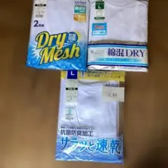 GUNZE 紳士　半袖シャツ 速乾 2枚組　Lサイズのサムネイル