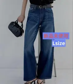 Re:EDIT リエディ コットンワイドストレートデニムパンツ Lsizeのサムネイル