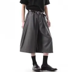 Y2K Slacks Baggy Shorts Gray archive