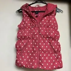 GapKids 水玉模様ダウンベスト Mサイズ