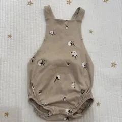 コットンロンパース ベージュ　organic zoo