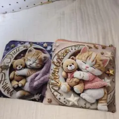 ポーチセットパネル猫ハンドメイド