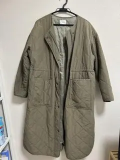 カーキ キルティングジャケット