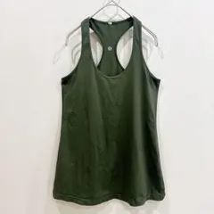 lululemon【M相当】レーサーバック ヨガウェア ストレッチ 深緑