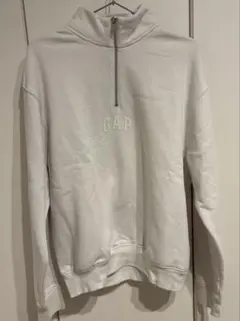 GAP ハーフジップ トレーナー ホワイト Sサイズ