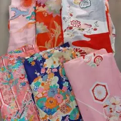 ⑯アンティーク長襦袢　まとめ売り(着物仕立てあり) おまけ付き