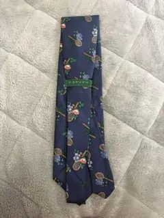 CARVEN ネイビー フラワーラケット ネクタイのサムネイル
