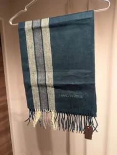 ​【未使用】ルイヴィトン ウールマフラー ストライプ グリーン