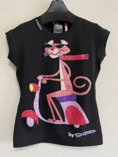 新品未使用品　PINKO ピンクパンサー40周年記念 スパンコール Tシャツのサムネイル