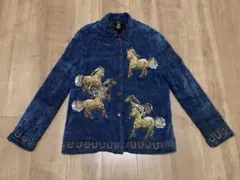 最終値下げ！古着　vintage horse jacket 馬柄　ジャケット