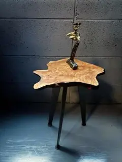 Re:ens 欅無垢材 × Iron Side Table｜一点物 - メルカリ