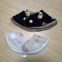 ネックウォーマー　セット　リバーシブル　マフラー　スヌード　2点セット