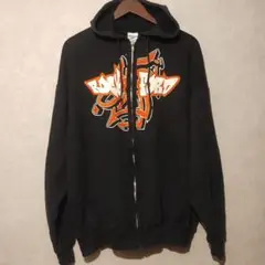 XL/JERZEES/US古着 ROCKFORDフルジップパーカー グラフィティ