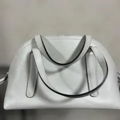 GIANNI CHIARINI ホワイト三角形ハンドバッグ