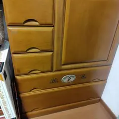 8/10まで限定出品 ディズニー ミッキー 木製チェスト タンス 引き取り