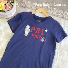 ポロラルフローレン　現行✨ポロベア　ワッペン　カットソー　ブルーネイビー
