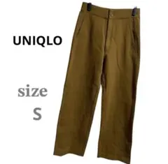 【UNIQLO】リラックス ストレートパンツ タグ付き カーキ ✨美品✨Ｓ