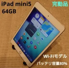 完動品iPad mini5(A2133)本体64GBゴールド送料込DLM95 - メルカリ