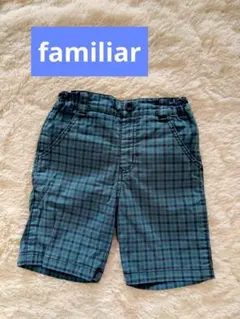 familiar ファミリア ハーフパンツ 半パン チェック柄