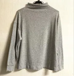 UNIQLO ユニクロ　ソフトニットフリースモックネックT 長袖　 L 春秋冬