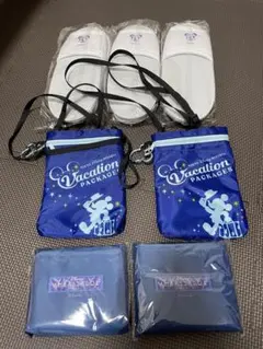 新品未使用　ディズニー　ミッキー　スリッパ　エコバッグ　ショルダー　ポーチ