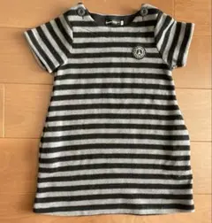 BeBe 半袖 ストライプ ワンピース 110