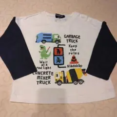 klädska̋p トラックプリント Tシャツ 90