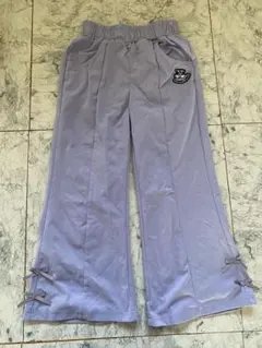 薄紫色ウエストゴム長ズボン 130cm