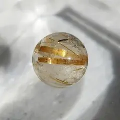 高品質 タイチン ルチル クォーツ 126w 粒売り １粒 8.5mm