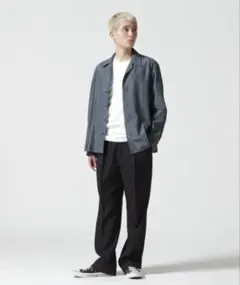 IRENISA イレニサ OPEN COLLAR CUTTING SHIRT