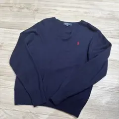 Polo by Ralph Lauren ネイビー Vネックセーター 150