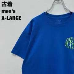 JERZEES ジャージーズ Tシャツ ワンポイント刺繍 シンプル 青 XL古着