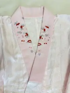 洗える長襦袢　刺繍襟付き　すぐ着用可能