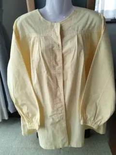 Notaka 黄色 チェック柄 エプロン Sサイズ