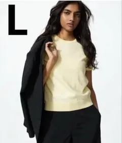 ユニクロ　UVカットクルーネックセーター半袖