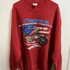 90s Jerzees Choppers スウェット トレーナー XL 赤