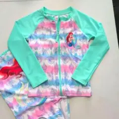 キッズ 5歳 水着 ラッシュガード ワンピース リトルマーメイド 日焼け防止