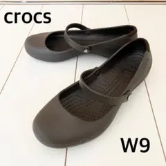 【未使用品級】廃盤品crocs クロックス　アリスワーク W9 ブラウンのサムネイル