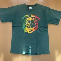 TRIBE WORKS ライオンプリント Tシャツ L