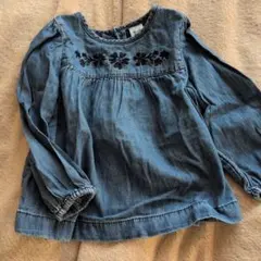 babyGap デニム刺繍シャツ 18-24ヶ月