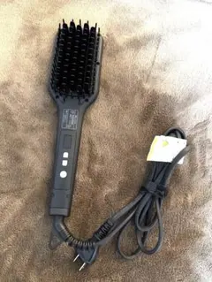 SALONIA ブラシヘアアイロン 耐熱マット付き