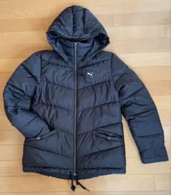 PUMA フード付きダウンジャケット レディースL 黒